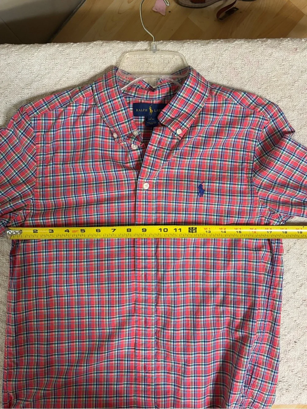 Ralph Lauren red and Blue Plaid Button-Down Shirt